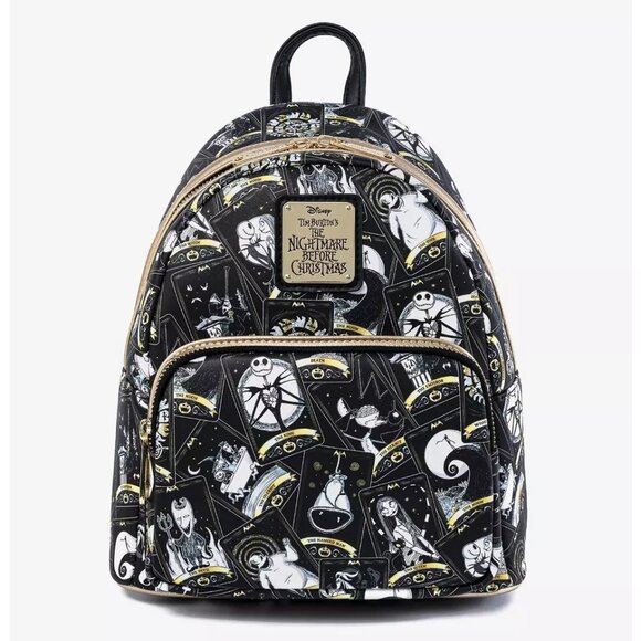 Loungefly The Nightmare Before Christmas Tarot Card Allover Print Backpack - NWT main image 4